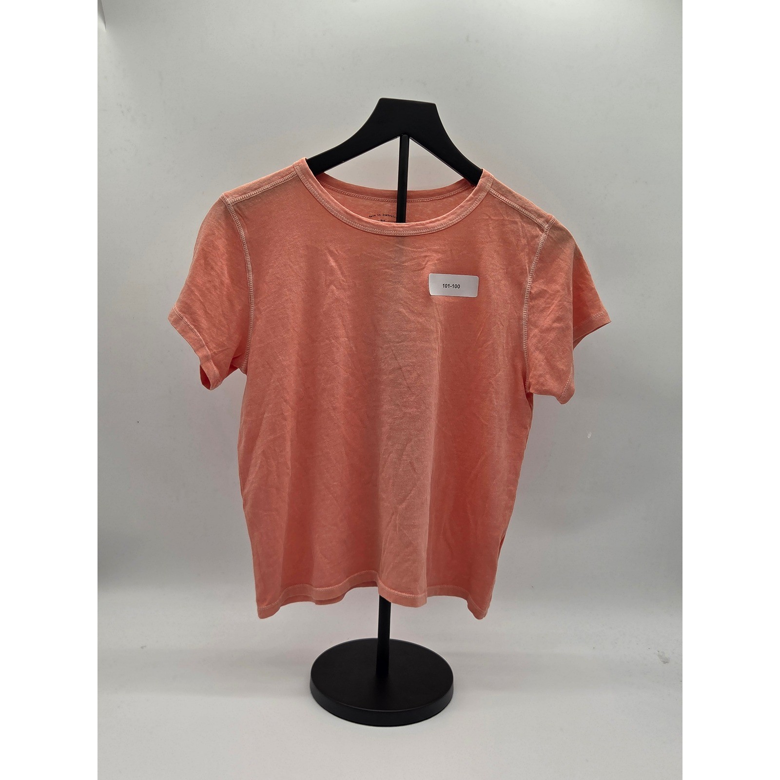 Billabong Pink Crew Neck Cotton T-Shirt Size L