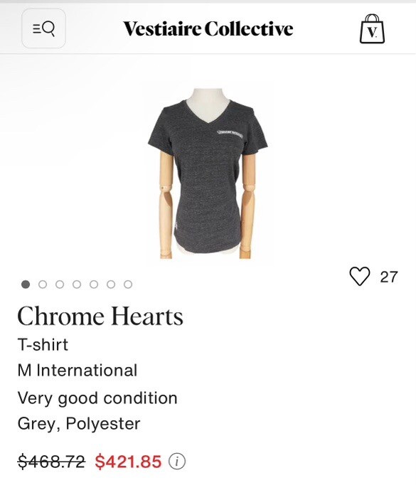 chrome hearts V Neck Shirt Perfect Condition