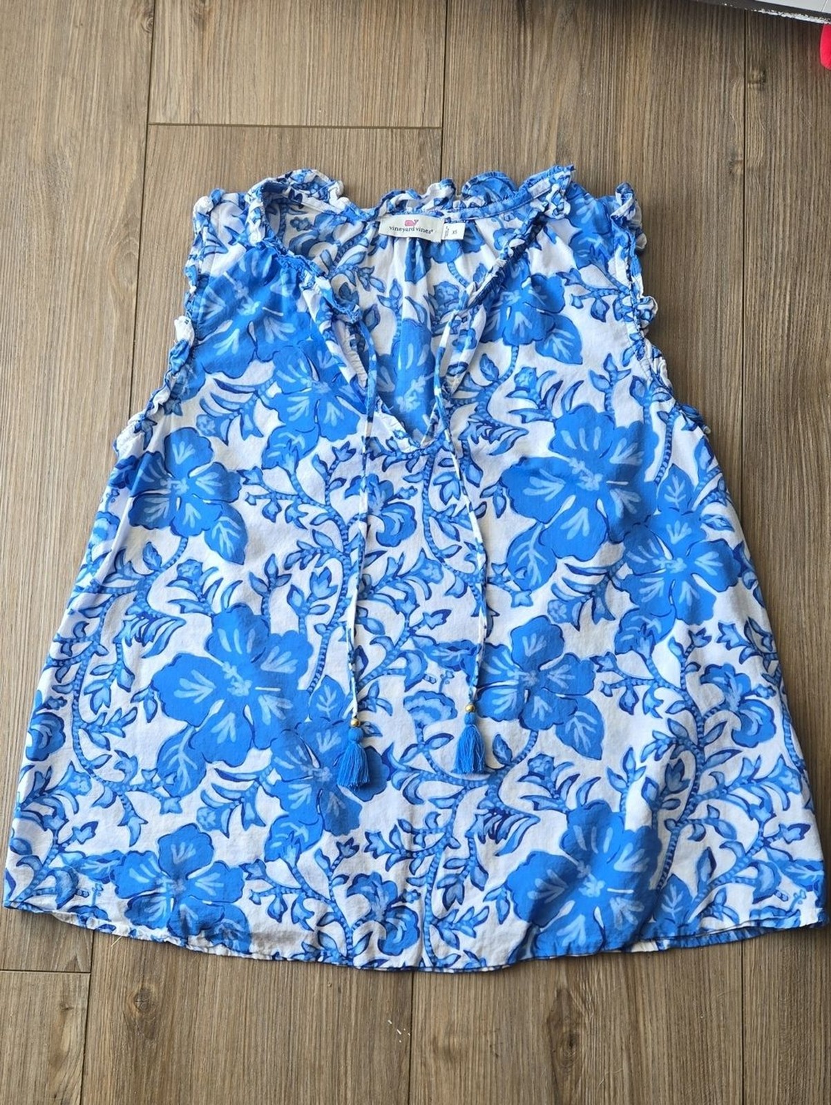 Vineyard Vines Botanical Floral Blouse