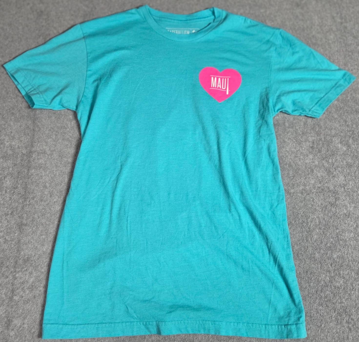 BASEBALLISM Maui T Shirt Womens Small Teal Graphic Cotton 18×26