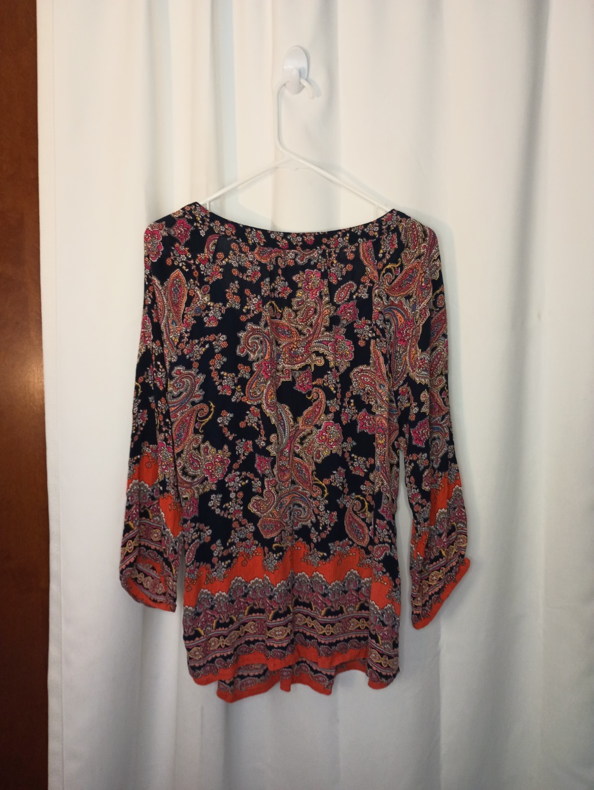 Bila Womens Boho Peasant Top XXL Paisley Flowy Festival Beach