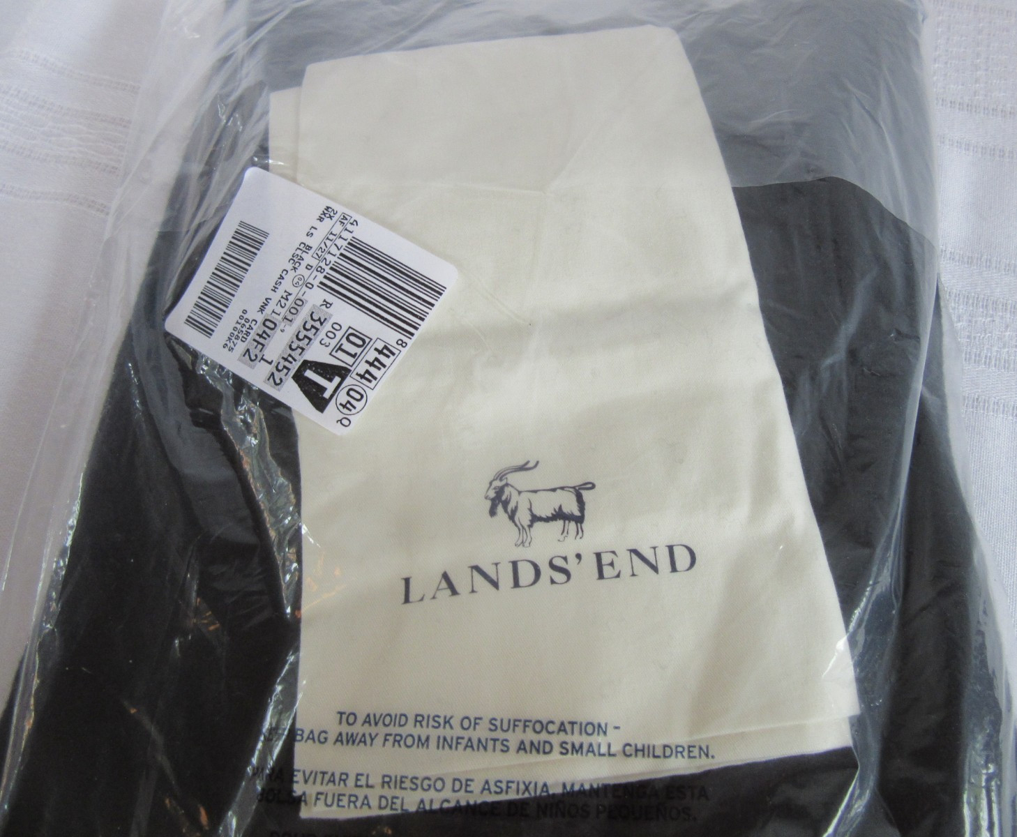 Lands’ End 100% Cashmere Classic Long Sleeve V-Neck Cardigan Black Size 2-X NEW!