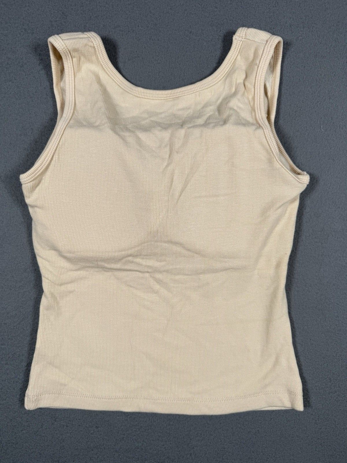 Capsule Ribbed Padded Tank Top Lot of 3 – Cream Tan Black #0044