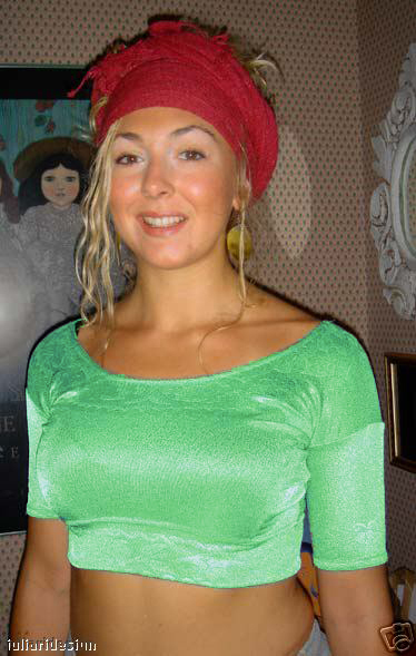 Lycra Choli Belly Dance Top Stretchy Mint Green