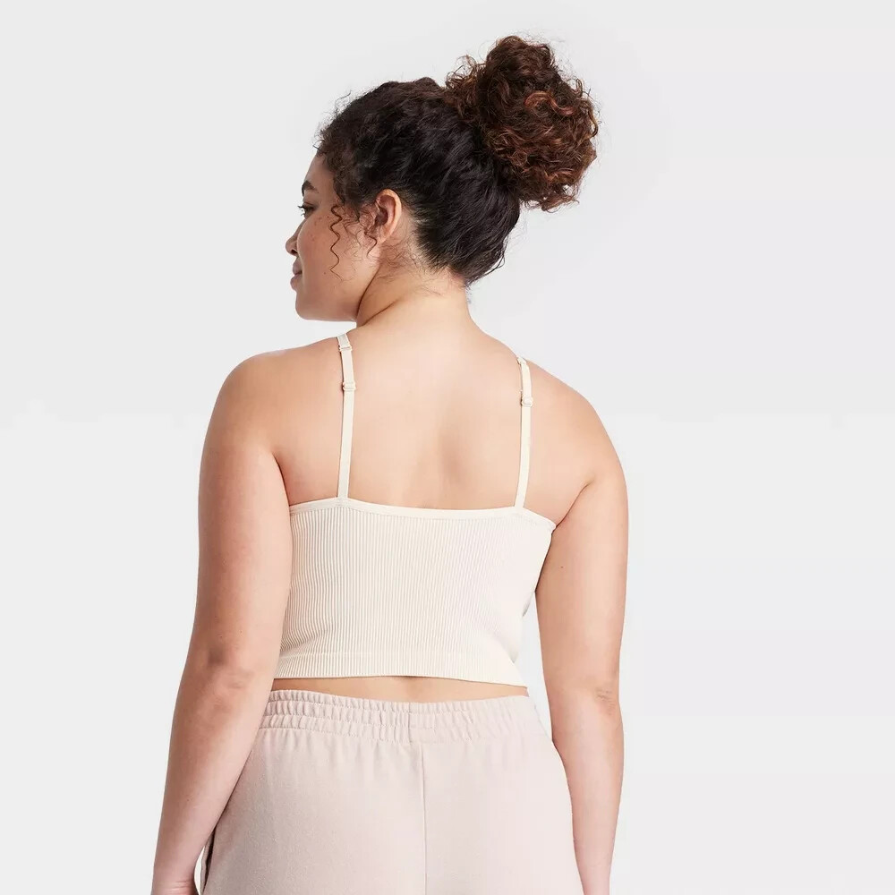 Colsie Women’s Halter Brami Bra Cami Beige Size Medium