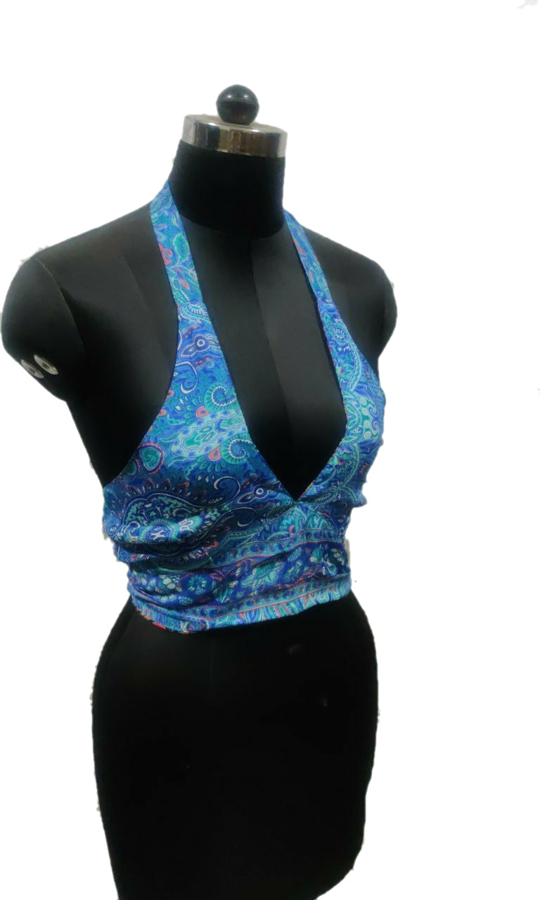 10pc Hippie Polyester Beach Blouse Top Indian Dance reversible Blouse one Size