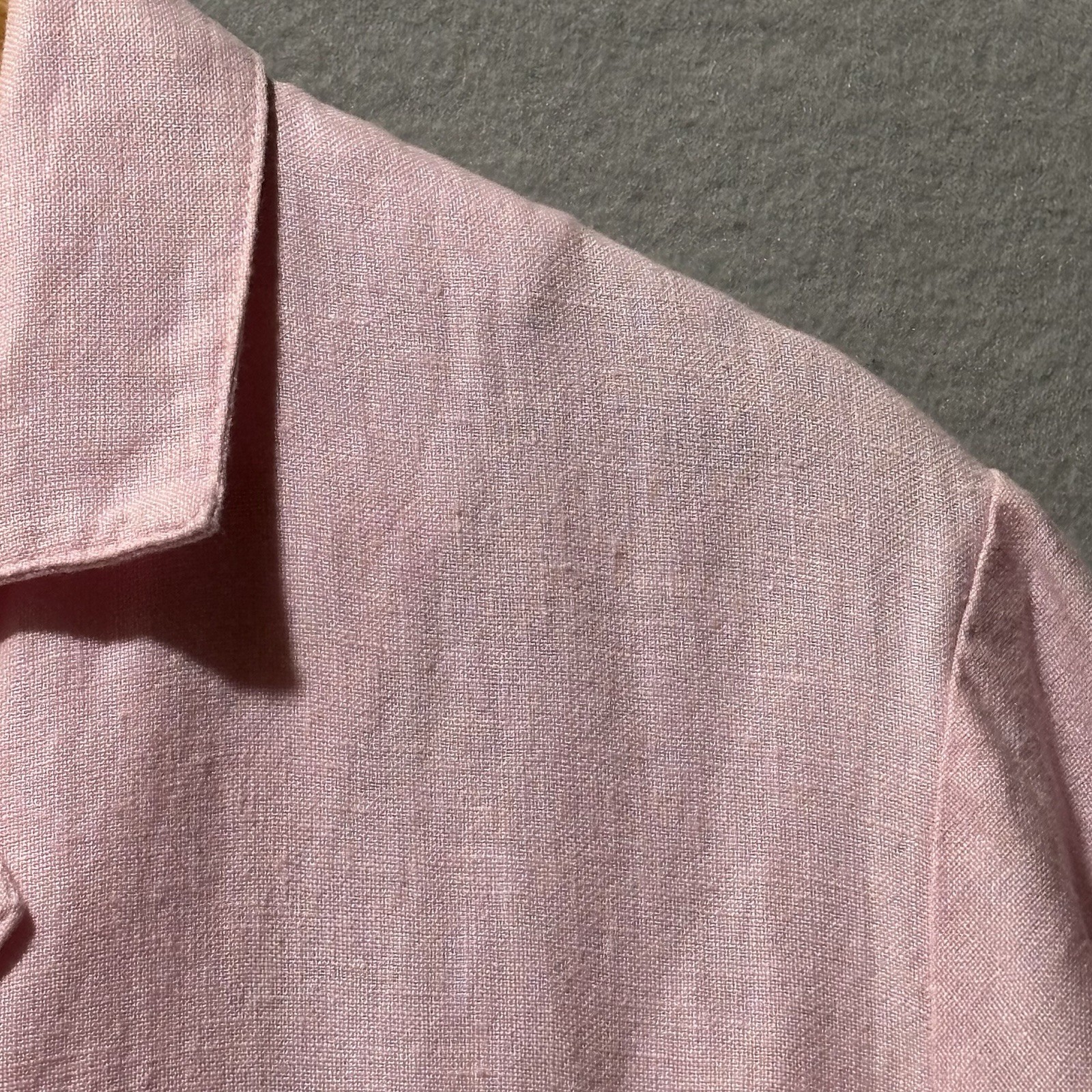 PATRICIA J Top Women S Pink 100% Linen Shacket Lagenlook Tiered Blouse Versatile