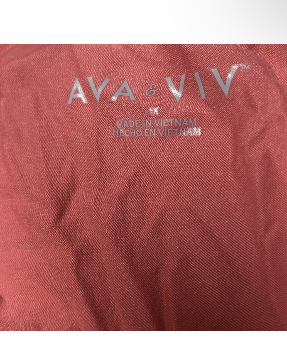 Ava & Viv Pink Solid Ruched V-Neck Long Sleeve Knit Top Plus 1X (16W/18W)