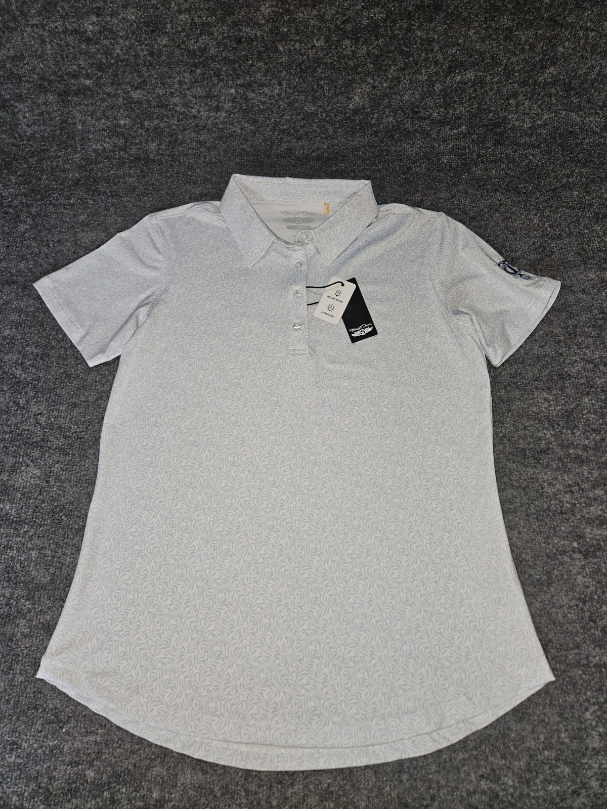 Straight Down Women’s Polo Golf Shirt Large Stretch Performance Wicking NWT