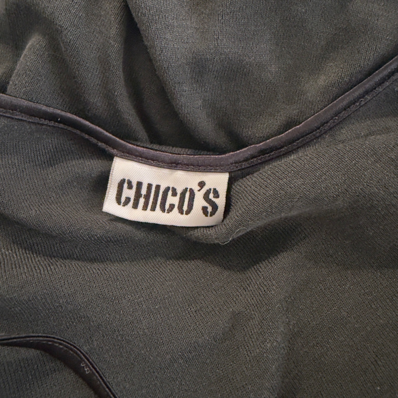90s Vintage Chicos Black Cami Crochet Trim Minimalist Grunge Small