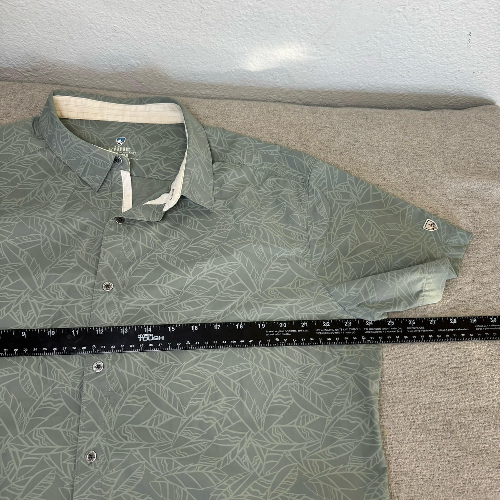 Kuhl Renegade Shirt Sage Button Front Quick Dry Hiking Travel Outdoor Women XL