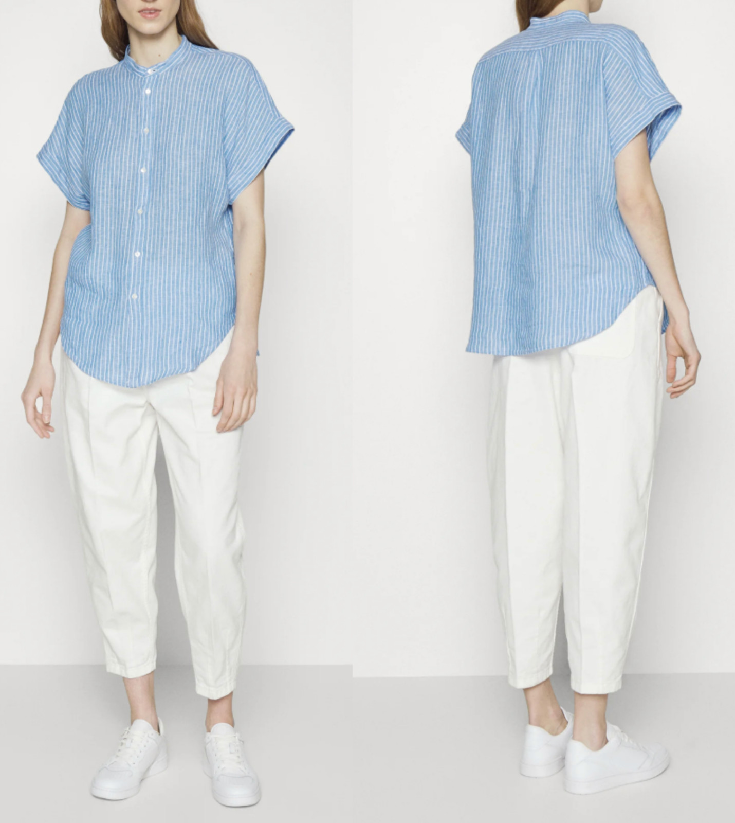 POLO RALPH LAUREN ALEN Linen Shirt Linen Blouse Shirt Tee Top Blouse Mao S