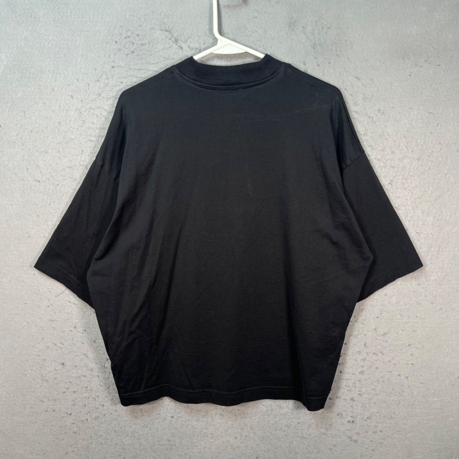 COS Womens Small Black Oversized T-Shirt 100% Cotton Relaxed Fit Short Sleeve