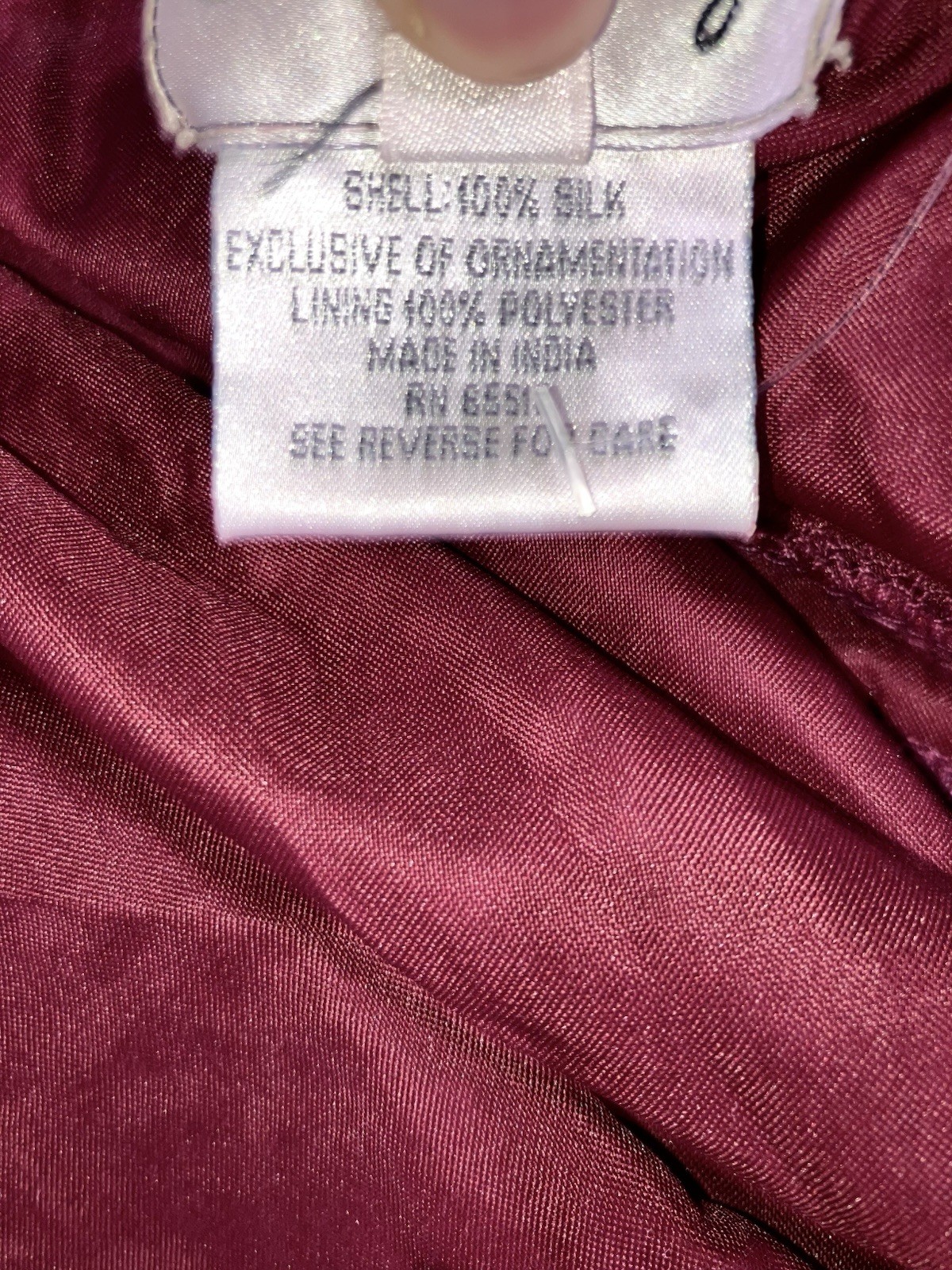 Vintage Stenay Oxblood Burgundy Maroon Black Sequin SILK Blouse Beaded Small NWT