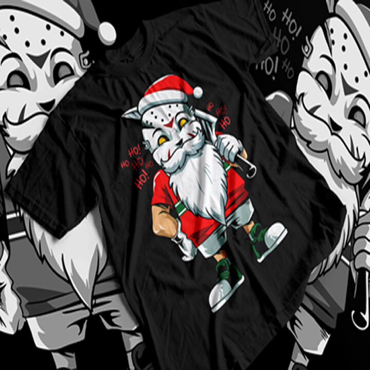 Christmas Custom Front Tee Shirt Your Your Artwork Full Color Family Holiday