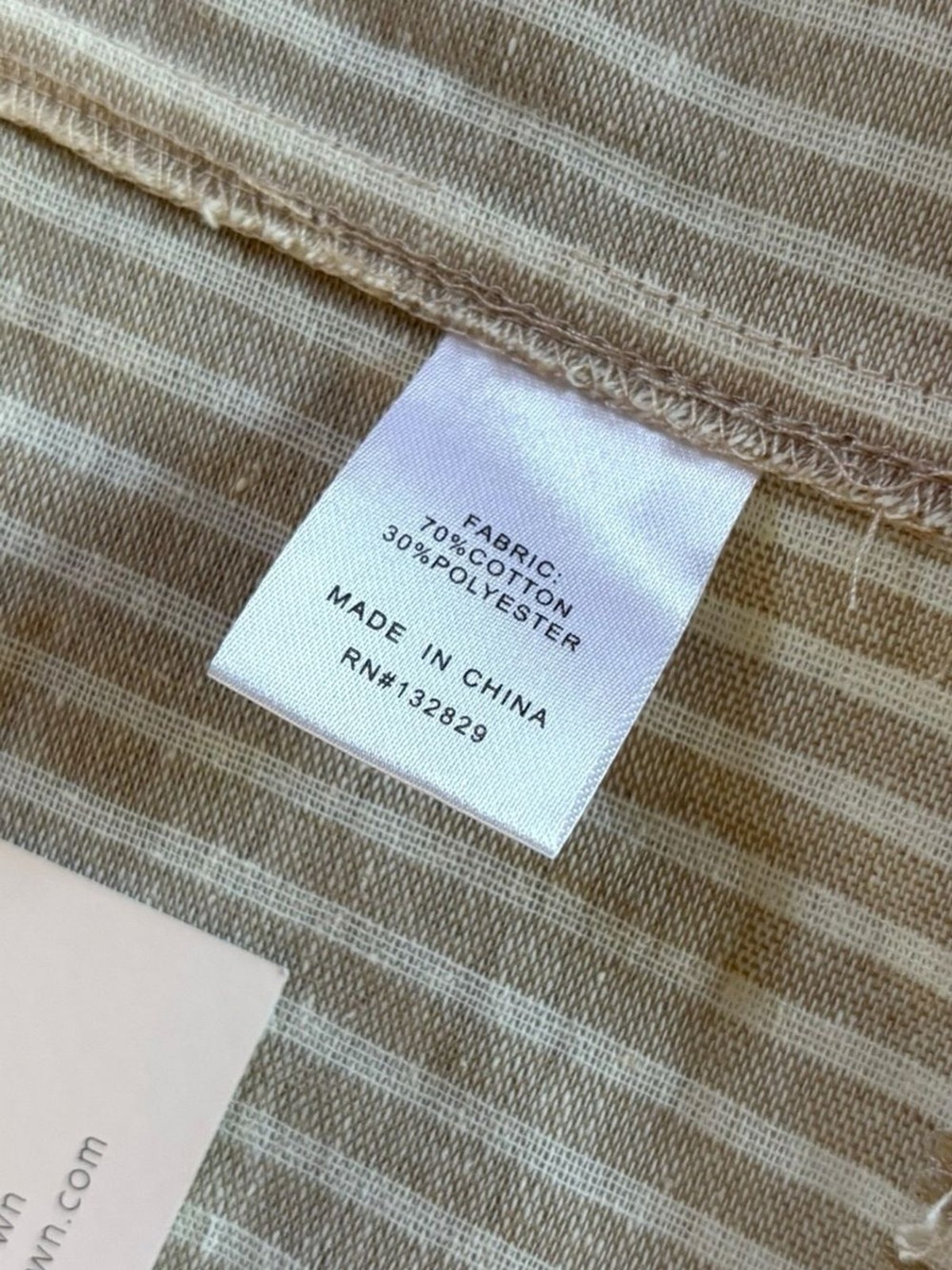 Revolve Superdown Rudy Halter Top Beige White Striped Womens Medium NEW With Tag