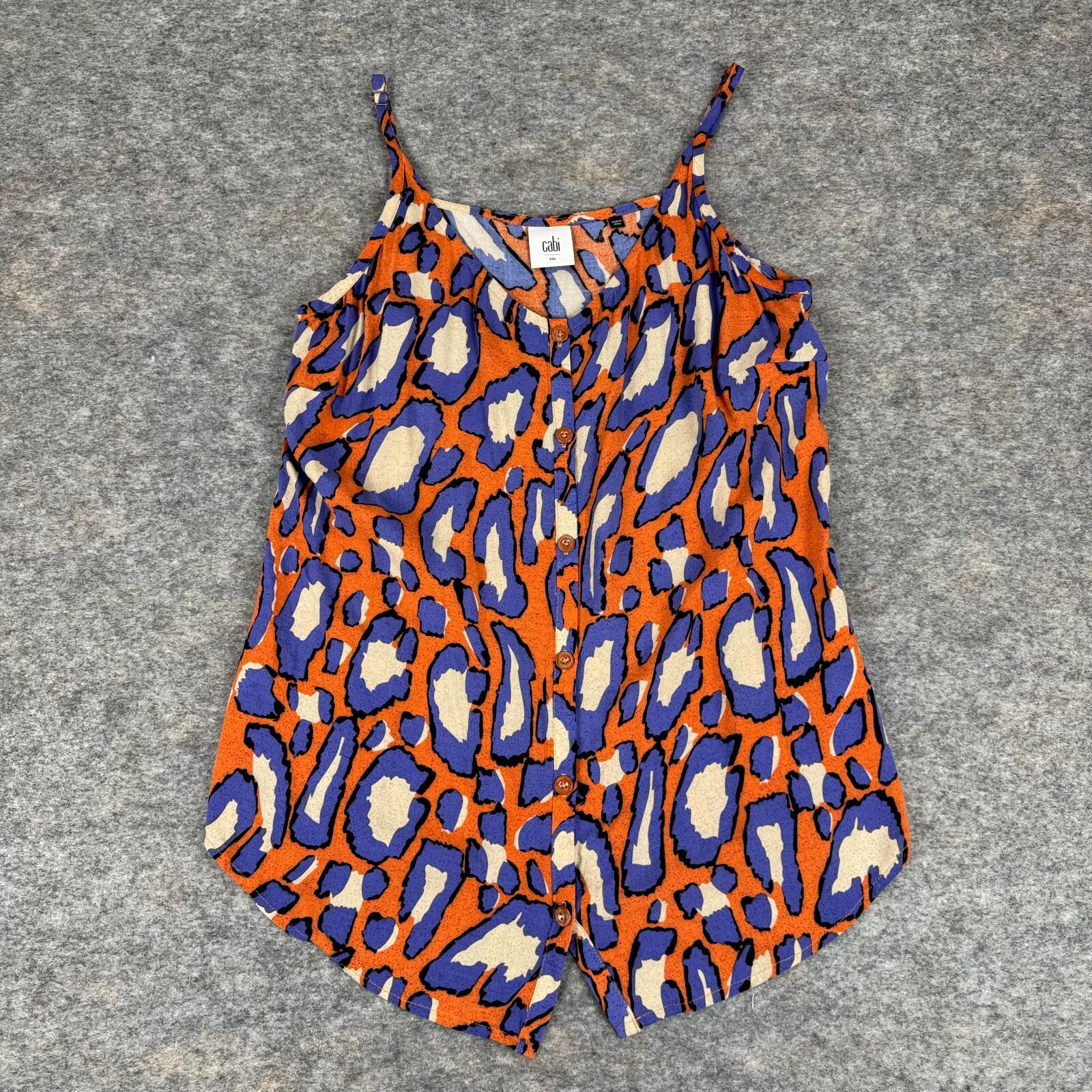 CAbi Isla Cami Animal Print Tank Top Sleeveless Blouse Womens Small S