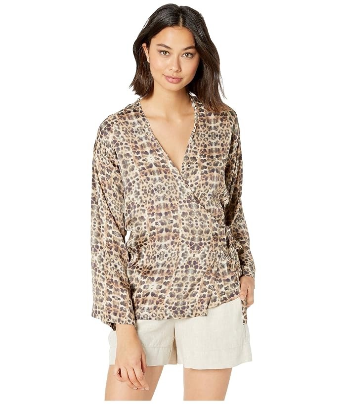 CALi DREAMiNG Poet Top (Chita Summer Luxe) Women’s Blouse Size M