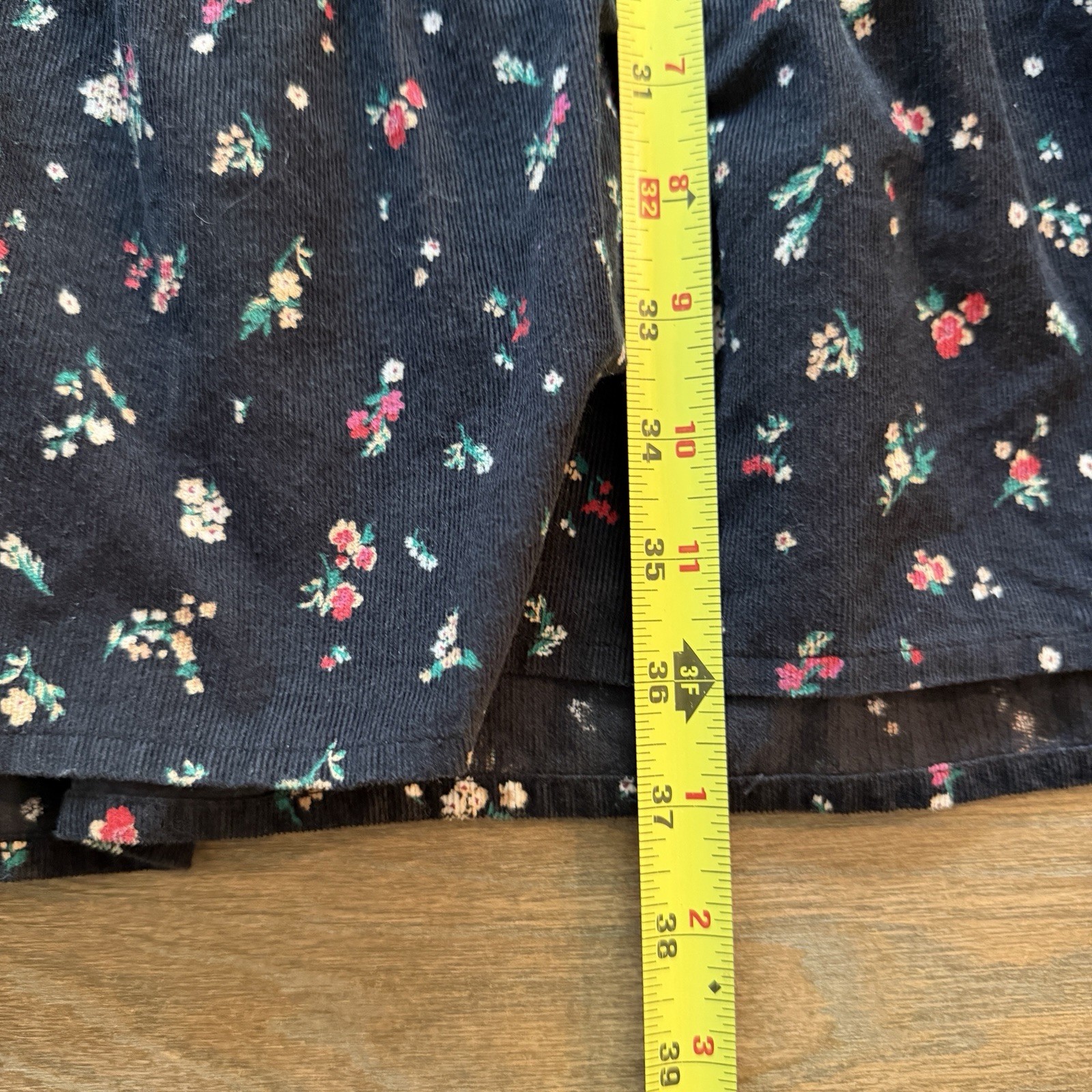 Time and Tru Women’s 2XL Plus Floral Corduroy Fall dress Brown Boho