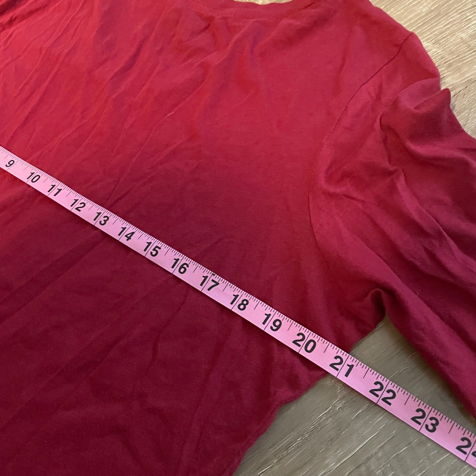 Seven7 Luxe Womens Shirt Plus Size L 14/16 Red Sequin Leopard Animal Print VNeck