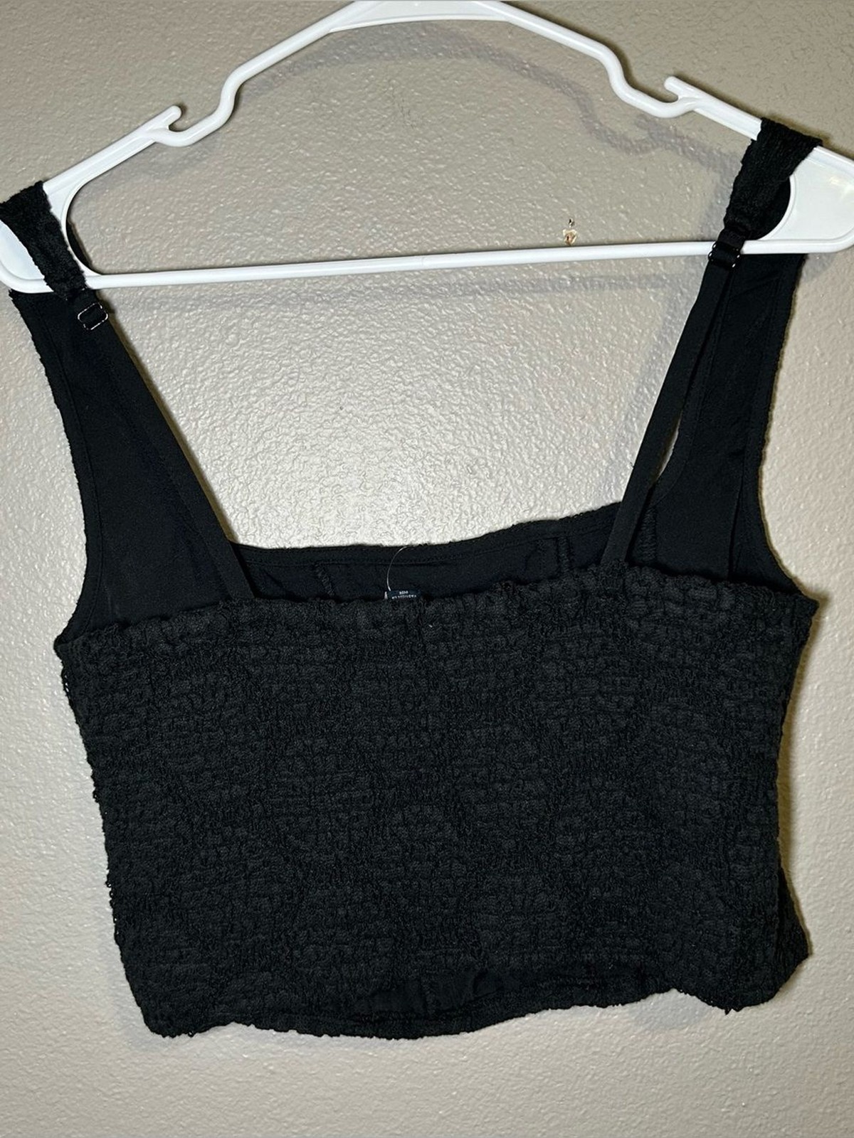 NEW American Eagle Black Square Neck Lace Cropped Corset Top Women’s Size Medium