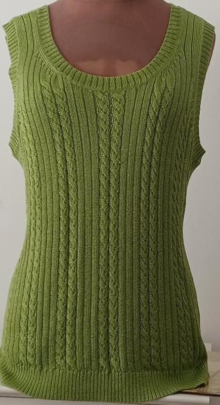 CHICO’S 2-PIECE SWEATER SET LIME SPRING GREEN CARDIGAN SHELL TANK TOP SIZE 1 MED