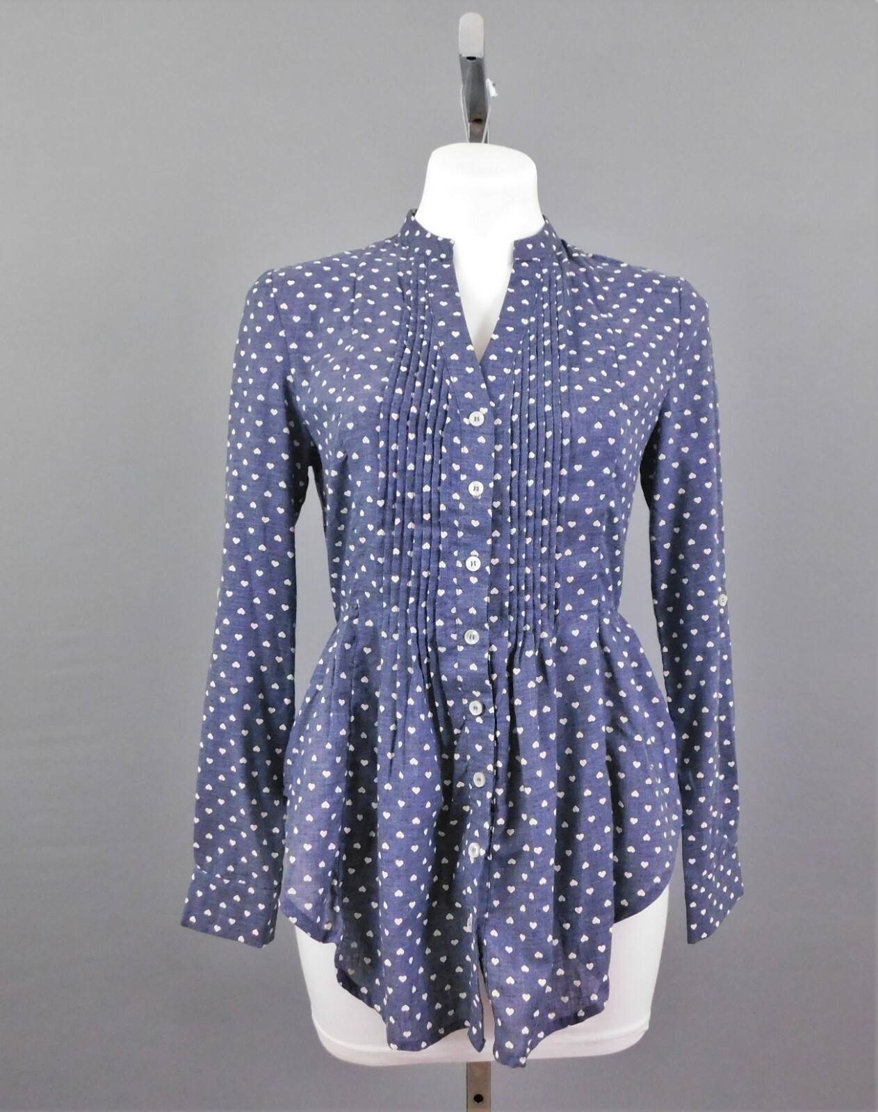 Cherish Women Shirt, Size S, Blue, 100% Cotton
