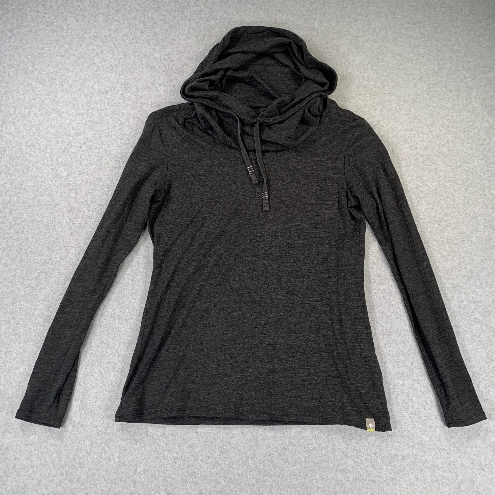 Smartwool Merino Wool Hoodie Pullover Women’s Medium Charcoal Gray Long Sleeve