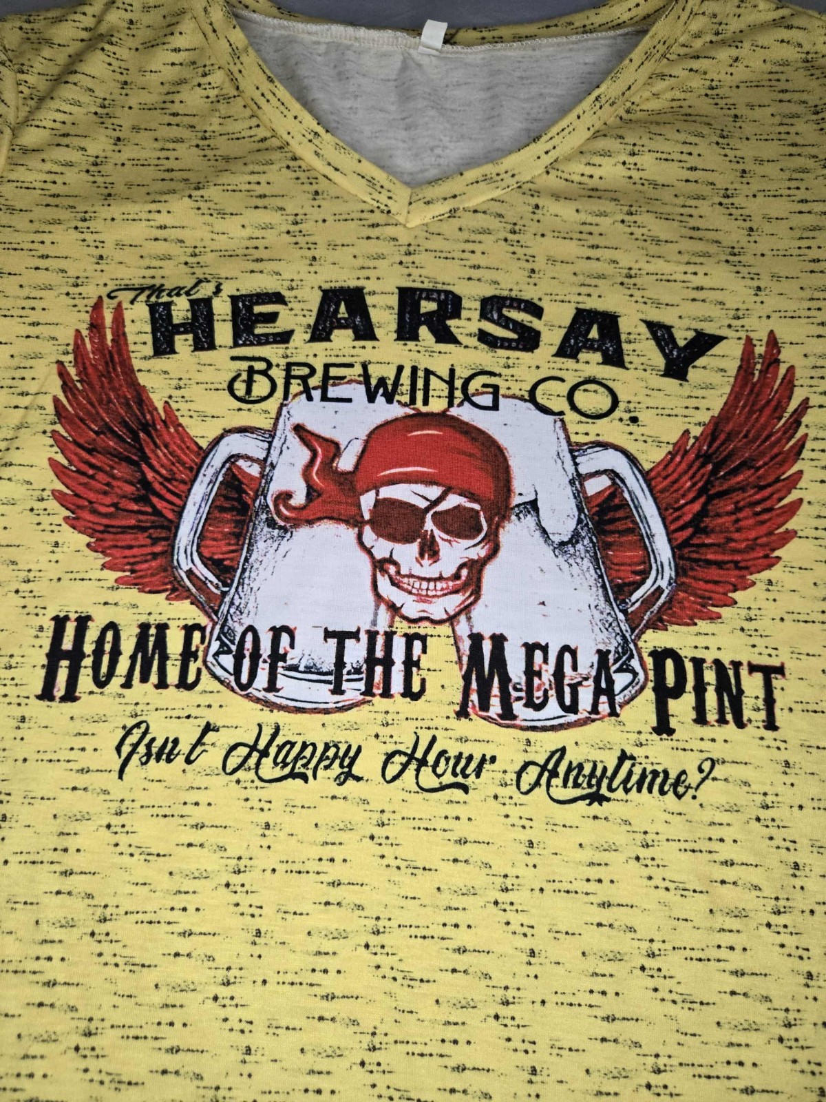 That’s Hearsay Brewing Company T-shirt Large Womens Yellow