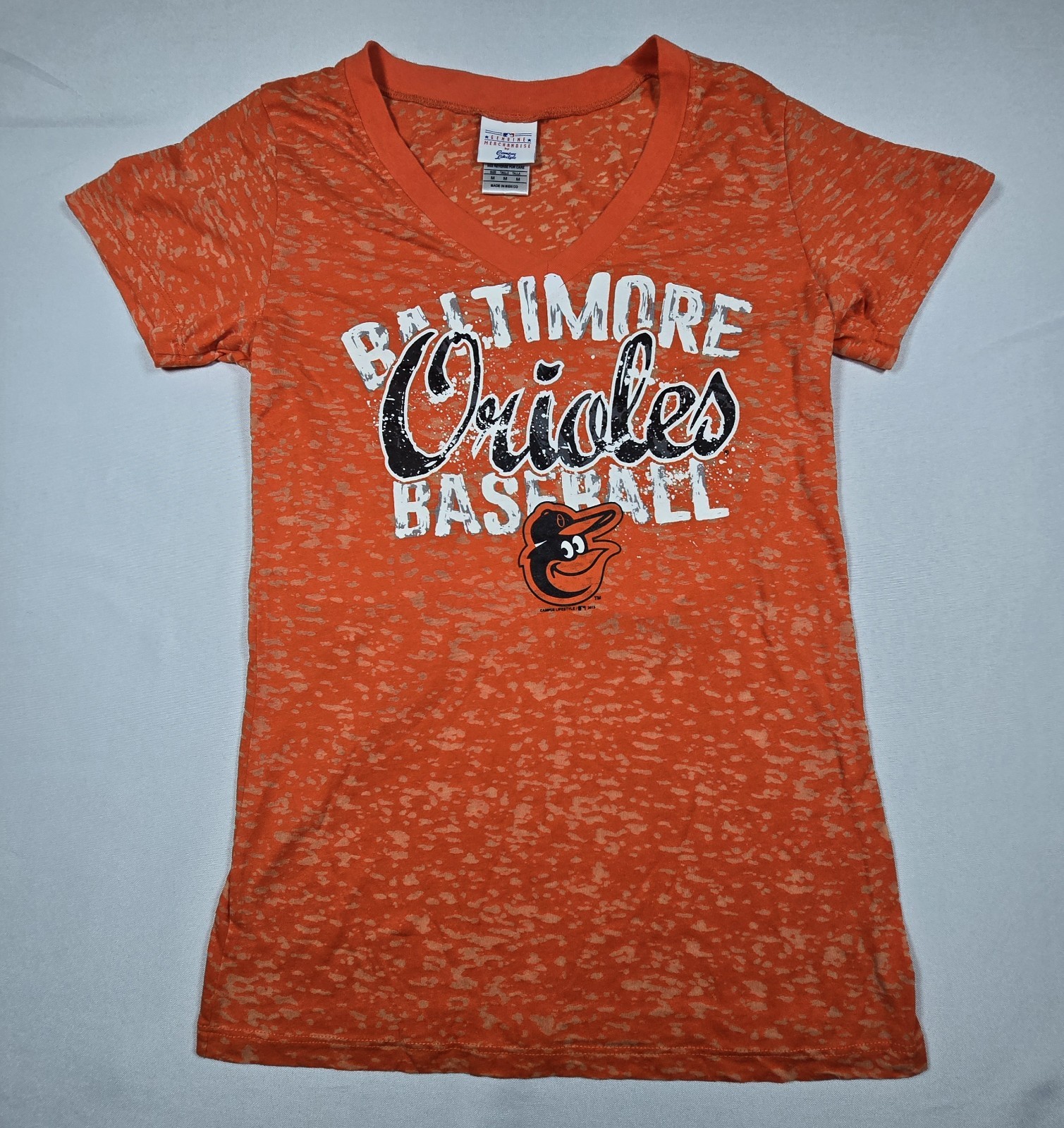 Campus Lifestyle Baltimore Orioles Medium Tee Orange MLB Graphic Shirt Womens