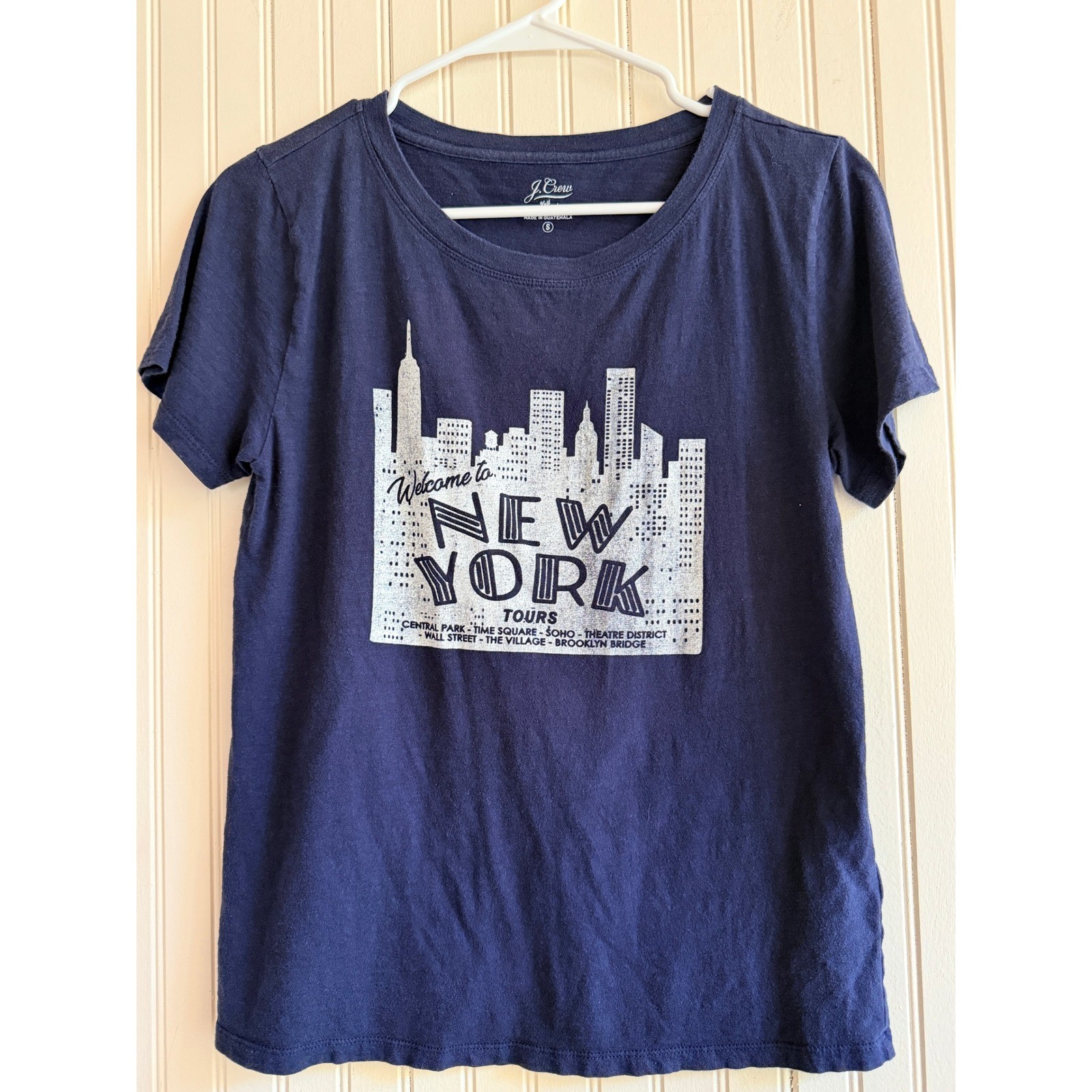 J.Crew Re-Imagined Navy Blue New York City Skyline Graphic T-Shirt Small
