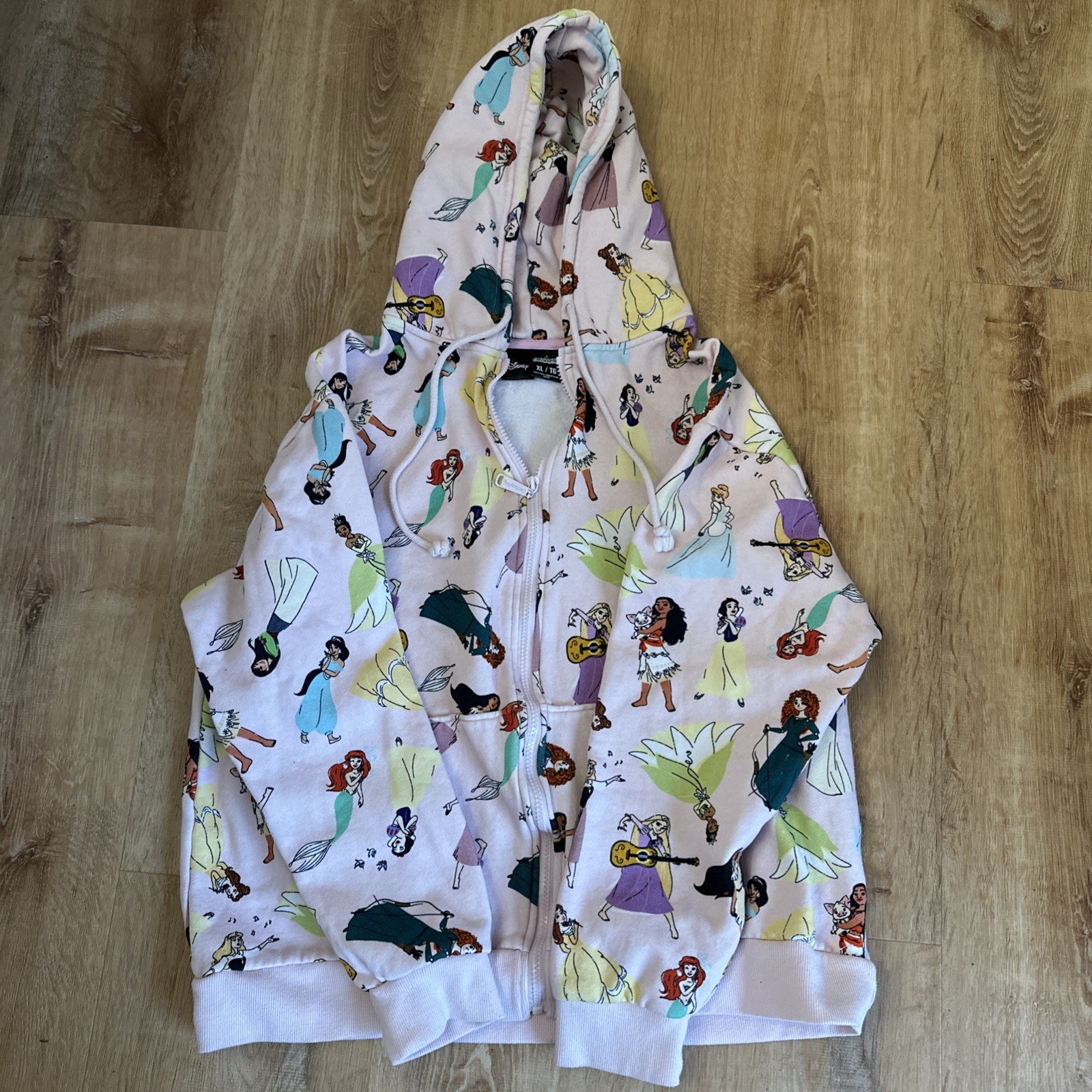 Cakeworthy Disney Princess All Over Print Hoodie/zip up Adult Size XL