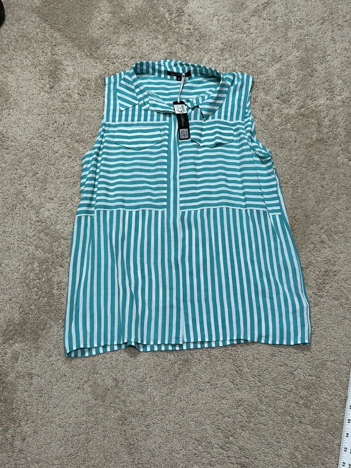 Velvet Heart Womens Shirt Size Medium NEW Multicolor Striped Flowy Classic