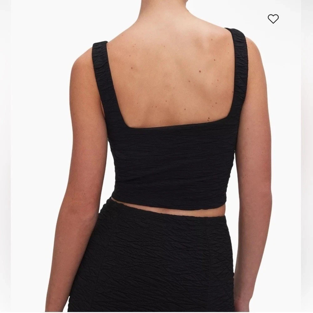 Good American Scrunchie Crop Top – Black – XS (0-2) New with tags GT0511