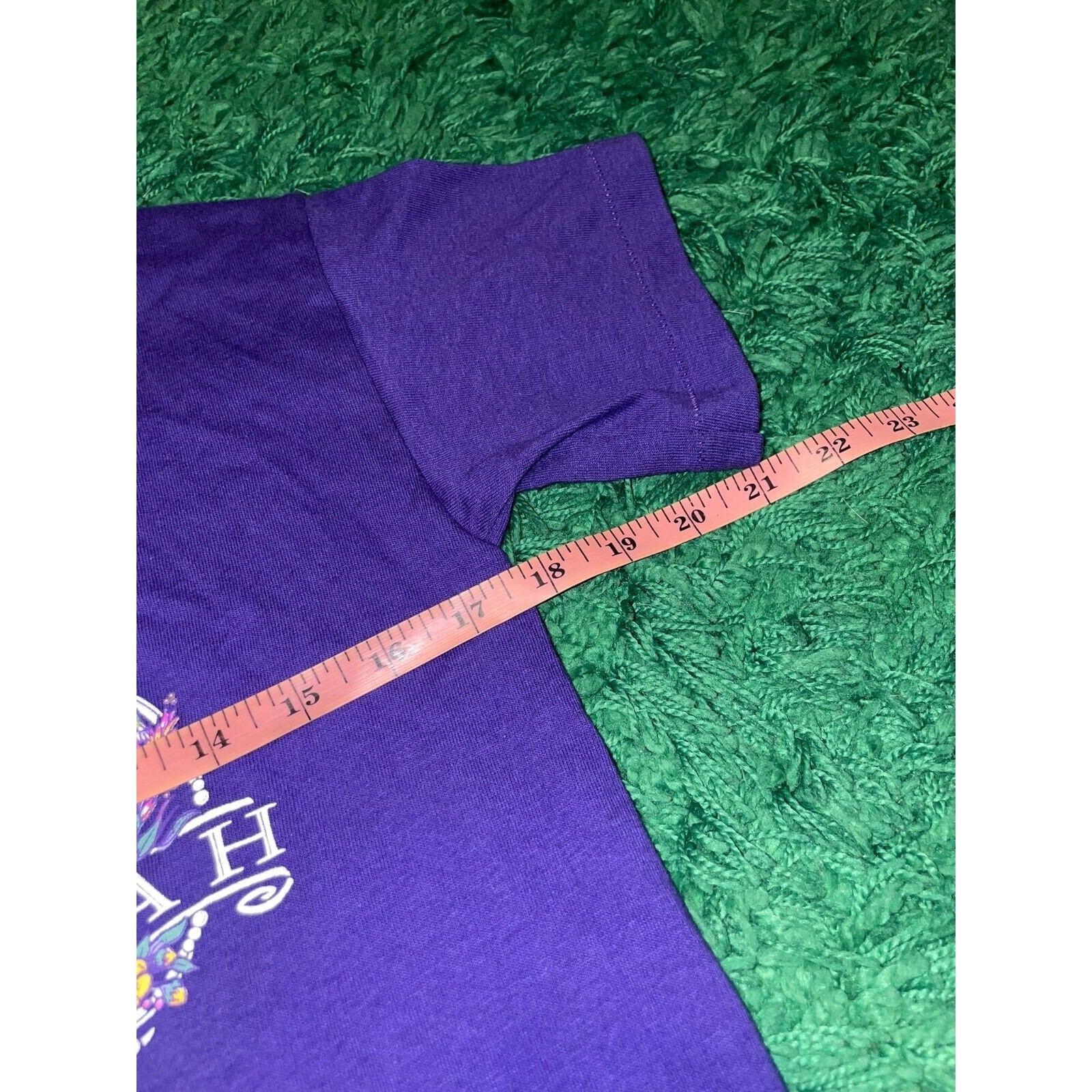 Vintage Womens Utah Shirt Purple State Flower Bird Tee Top Women 90s Small