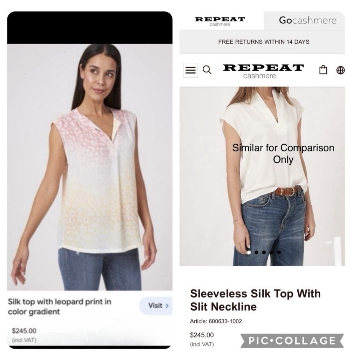 Go Cashmere 100% Silk Pastel Muted Leopard Print Blouse NWT Size 36 Sm MRP ($245