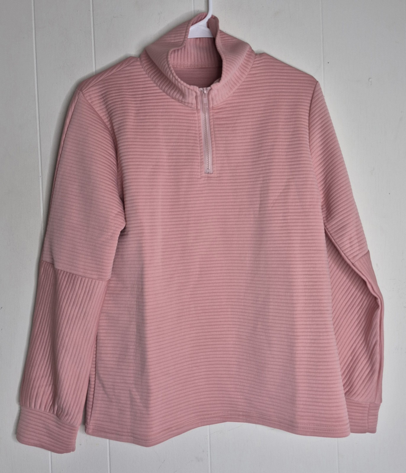 Unbranded Long-Sleeve Mockneck 3/4 Zip Shirt Women’s Size M