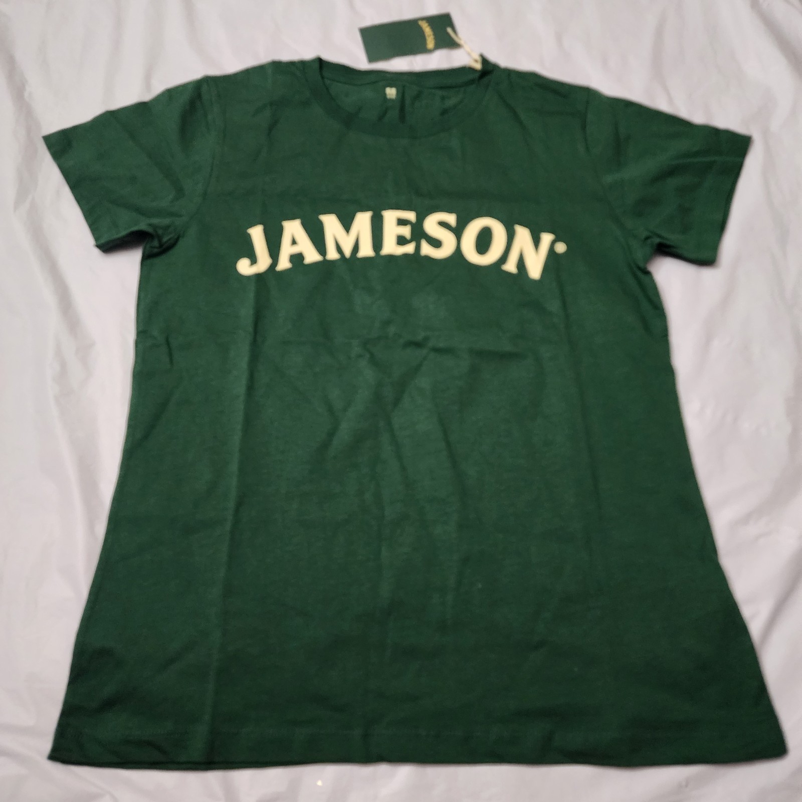 Jameson Shirt Womens Medium Green Irish Whiskey Tee Logo Graphic Promotion New
