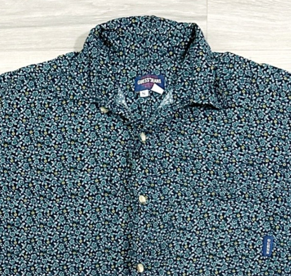 Vintage GUESS Jeans USA SMALL Blouse Top Stars All Over Print Floral Flowers A1