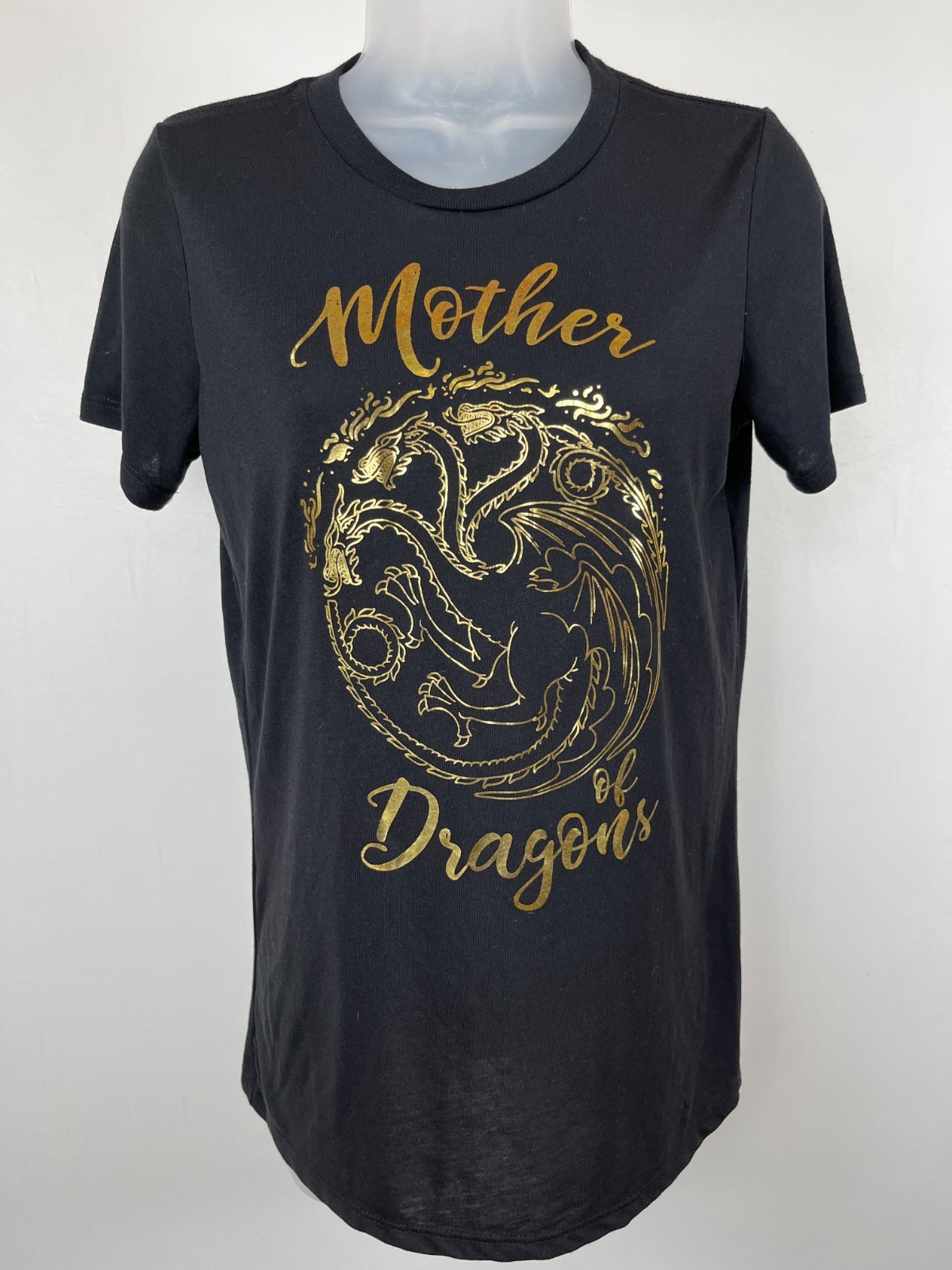Game of Thrones T Shirt Womens Small Black Short Sleeve Printed Crew Neck Casual