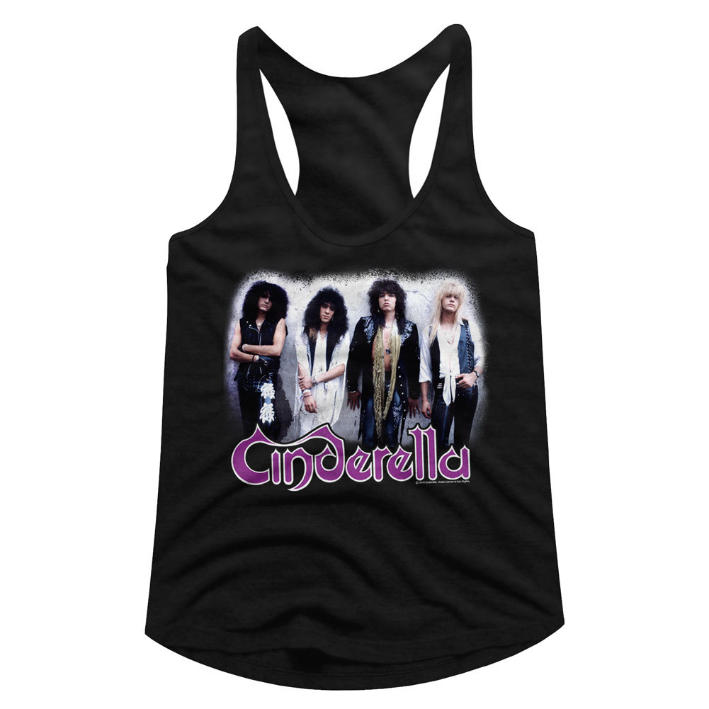 Cinderella Group Photo Womans Tank Sleep Shirt Heavy Metal Music