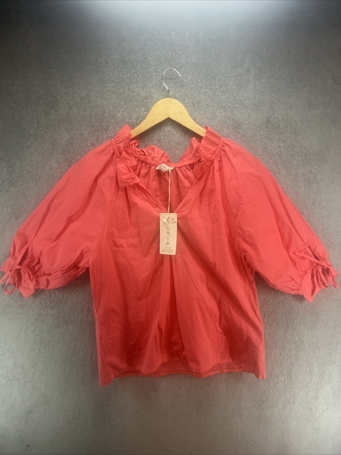 NWT Sofia Top Womens One Size Large* Pink Luisa Italy