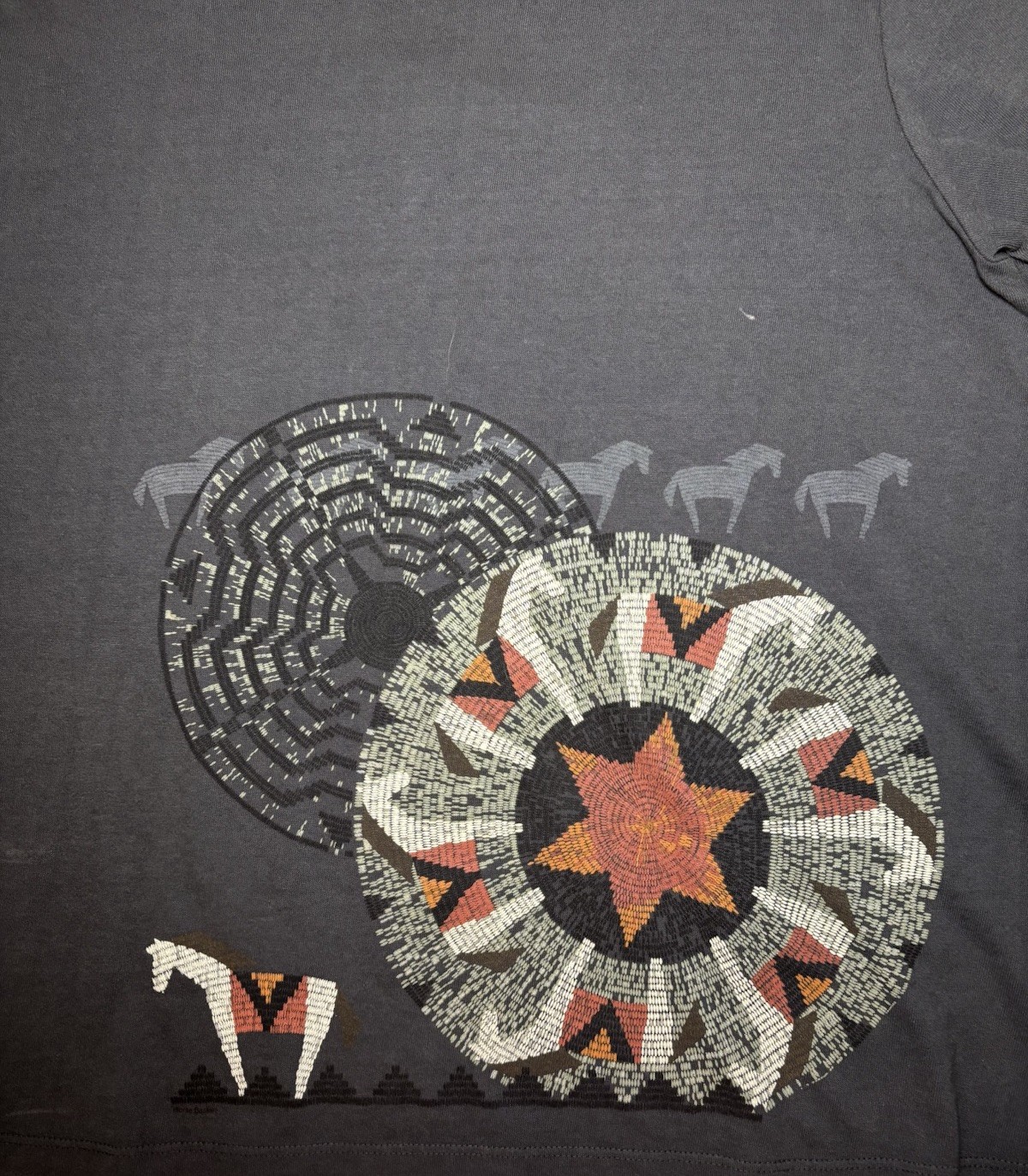 Sabaku Art To Wear Southwestern Animals T Shirt Cotton Western Native Size M