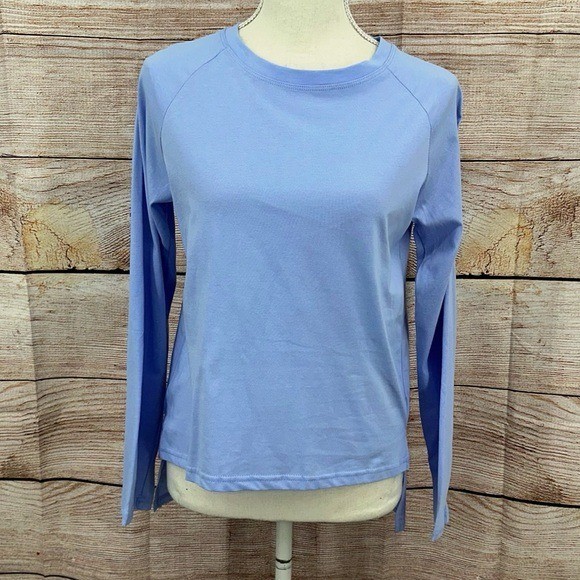 Eileen Fisher Periwinkle Blue Soft & Stretchy Long Sleeve Shirt Size S