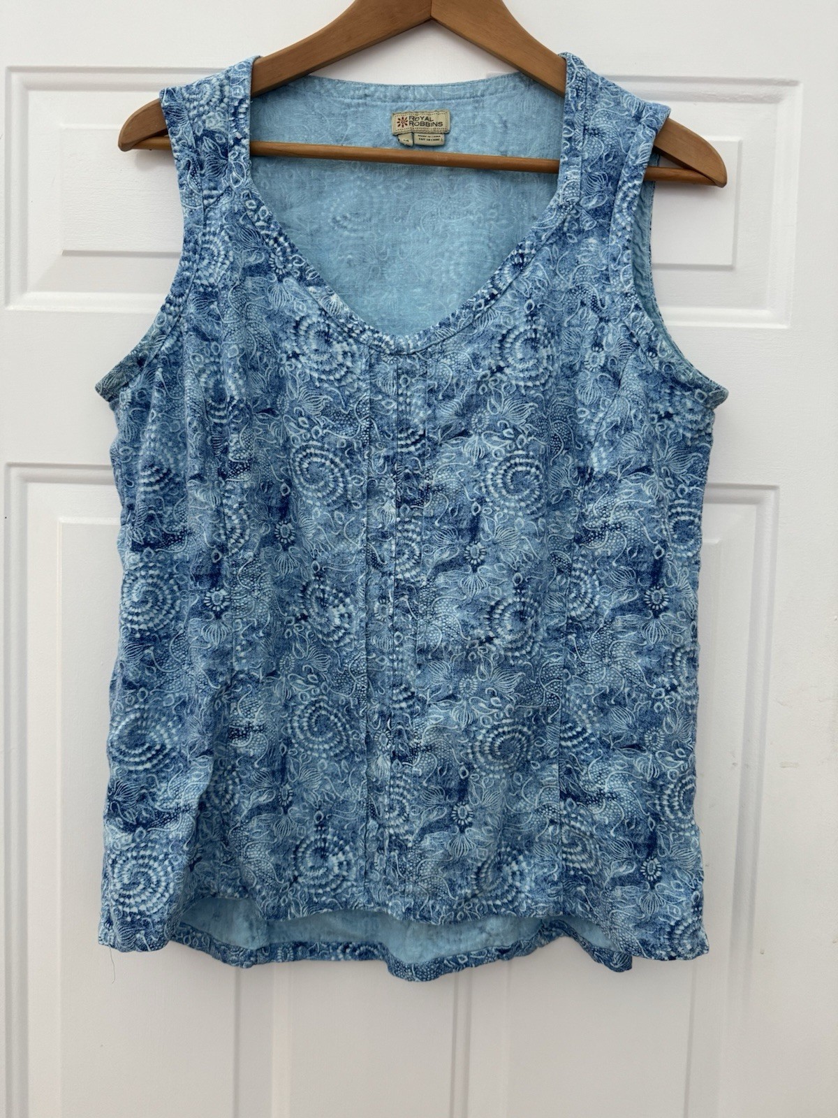 Royal Robbins Women’s Blue Linen Rayon Blend Sleeveless Top – Size M