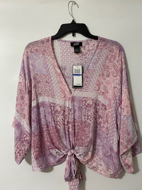 Just Polly tie-front kimono/blouse (Size Small)