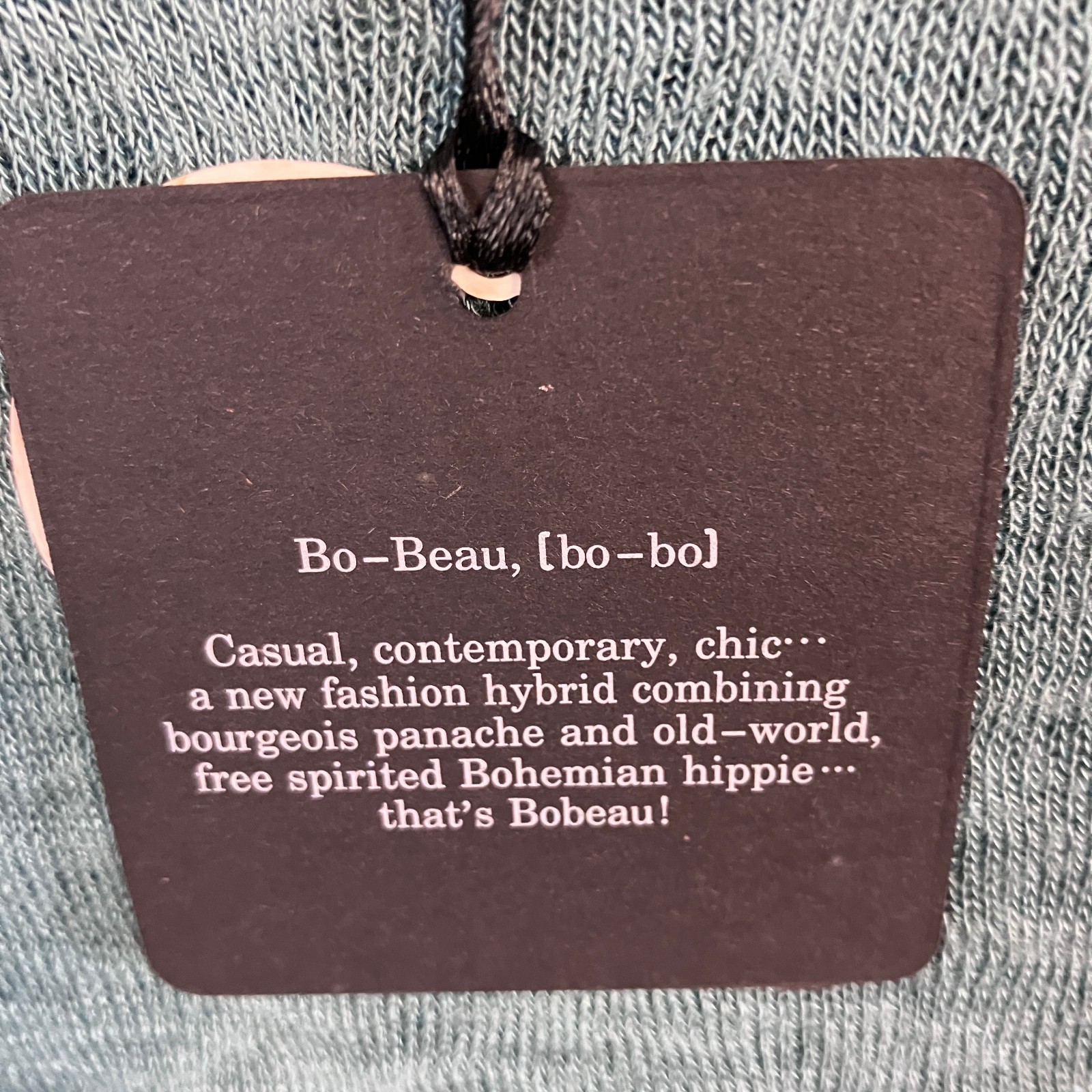 Bobeau Women’s Short Sleeve Scoop Neck Top Size M Blue NWT
