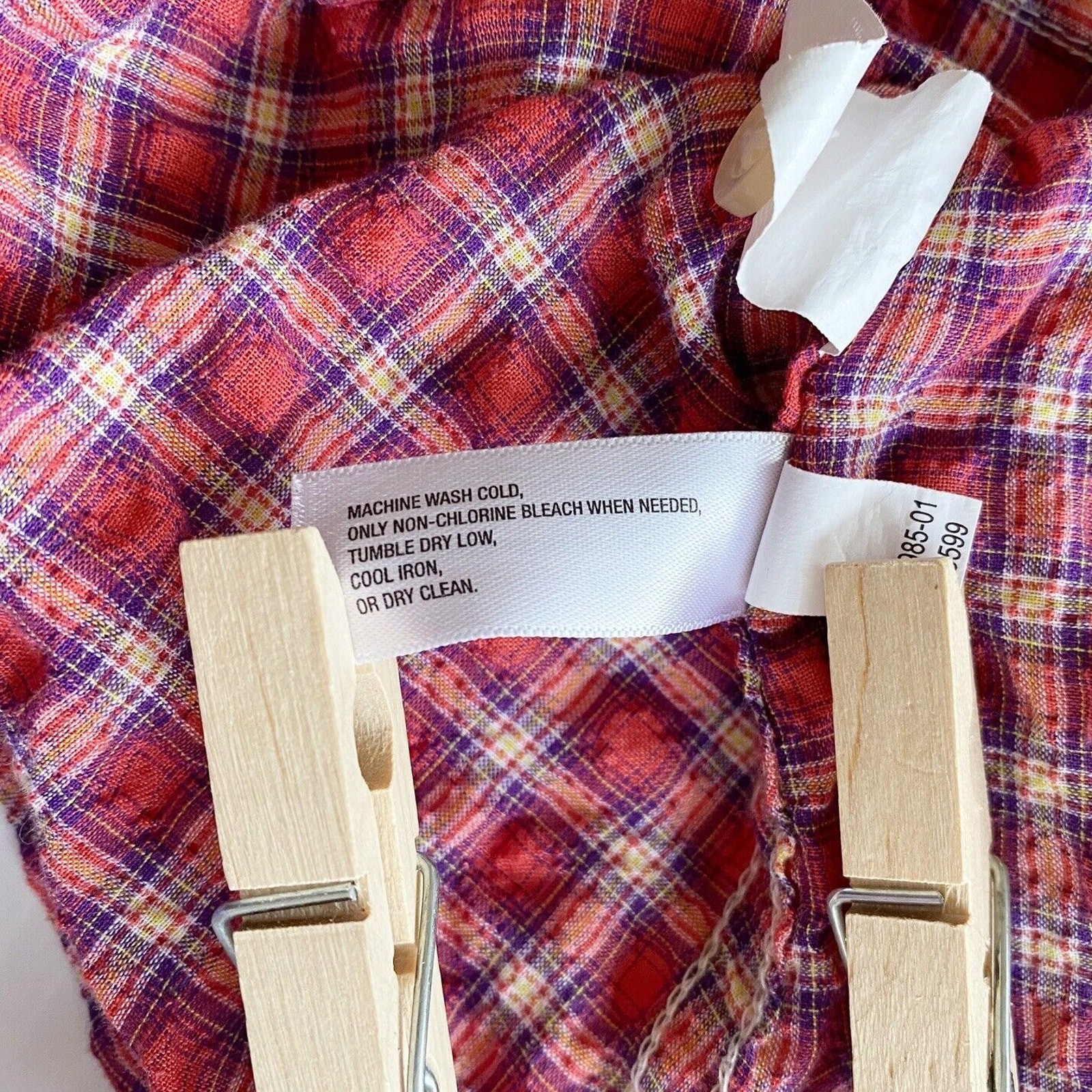 Gap Shirt Womens XL Red Snap Front Plaid Tab Sleeve Seer Sucker Stretch Cowgirl