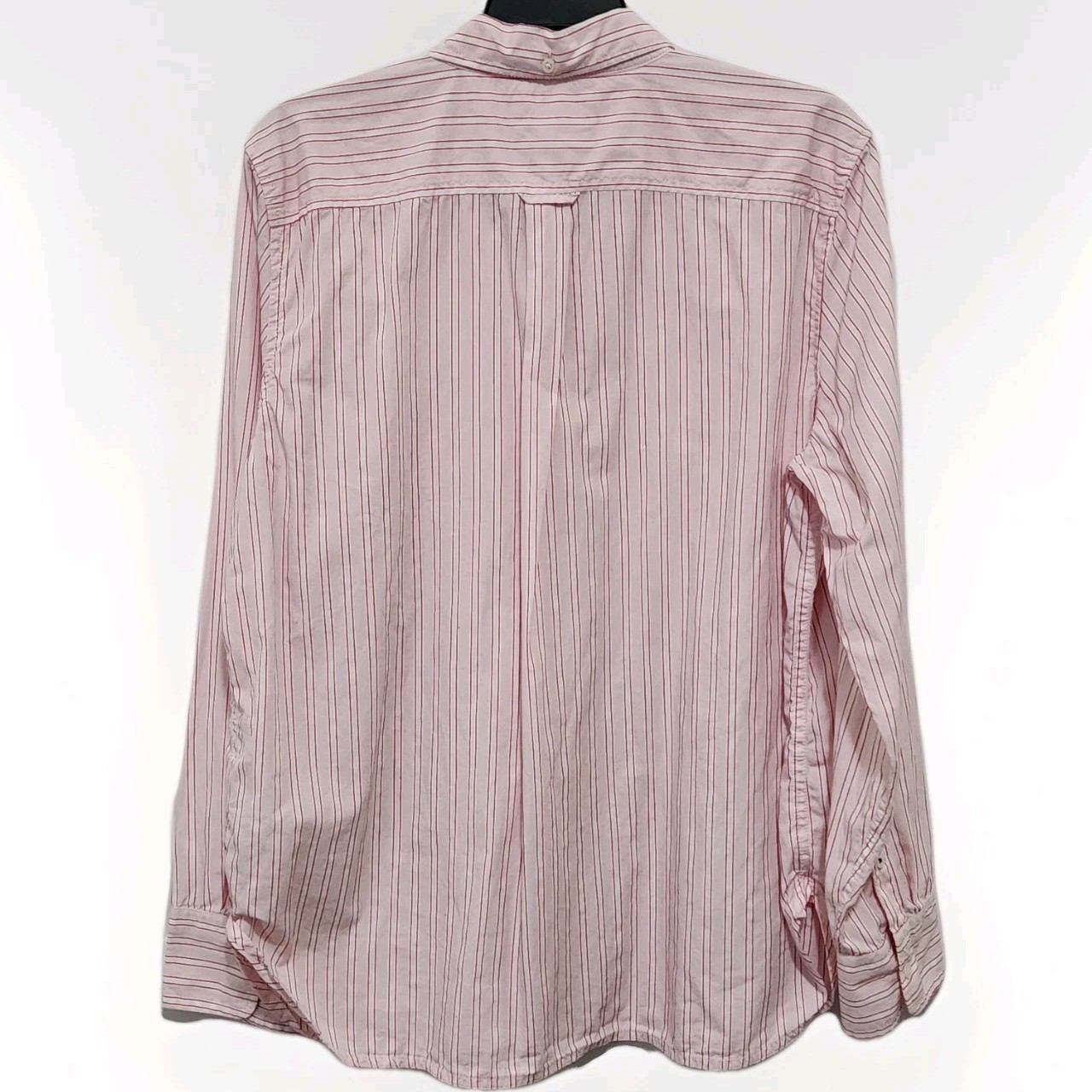 J Crew Women’s 14 Classic Poplin Pink Striped Button Up Shirt Longsleeve BG290
