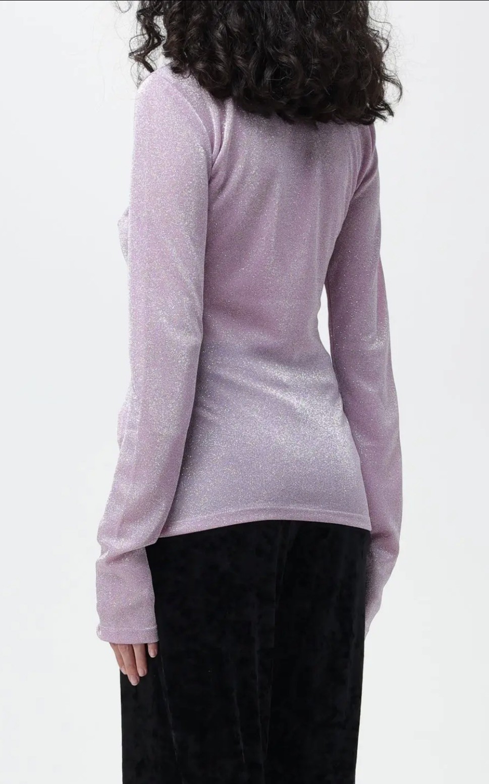 MSGM Milano Pink Glitter Long Sleeve Blouse Top Size 36, XS RRP £195 – New